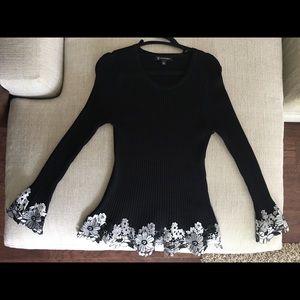 Floral embroidery Knit Sweater Top